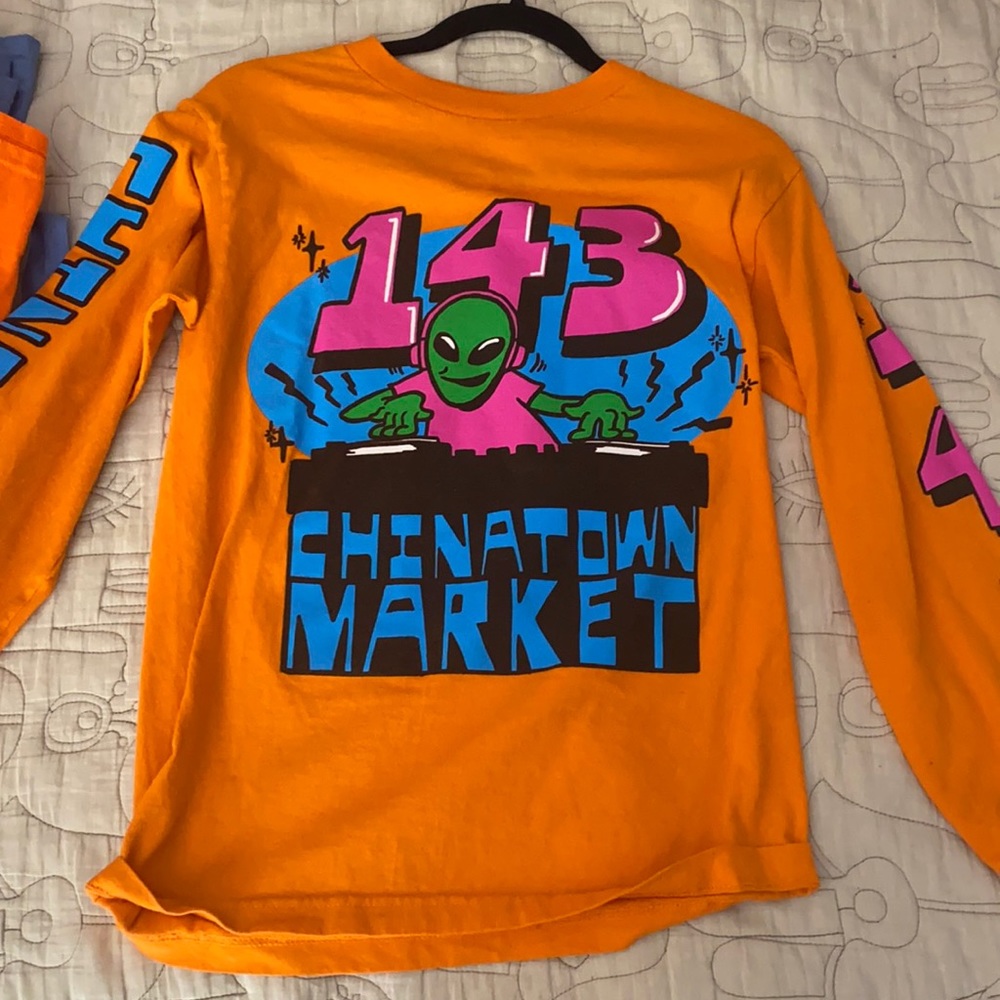 China market x 143 orange long sleeve Adult S